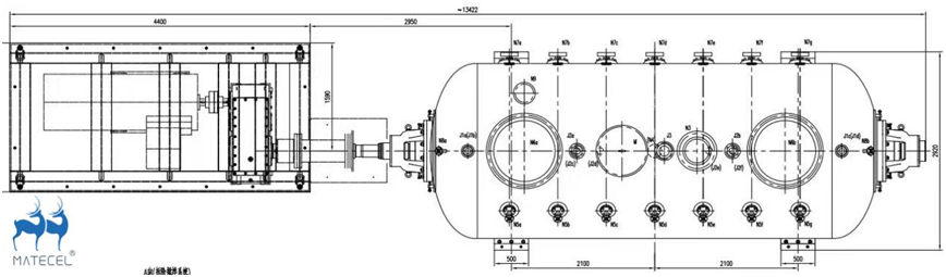 Horizontal Reactor Structure Drawing
